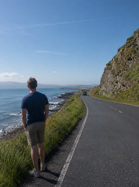 Taking in the view on the road trip