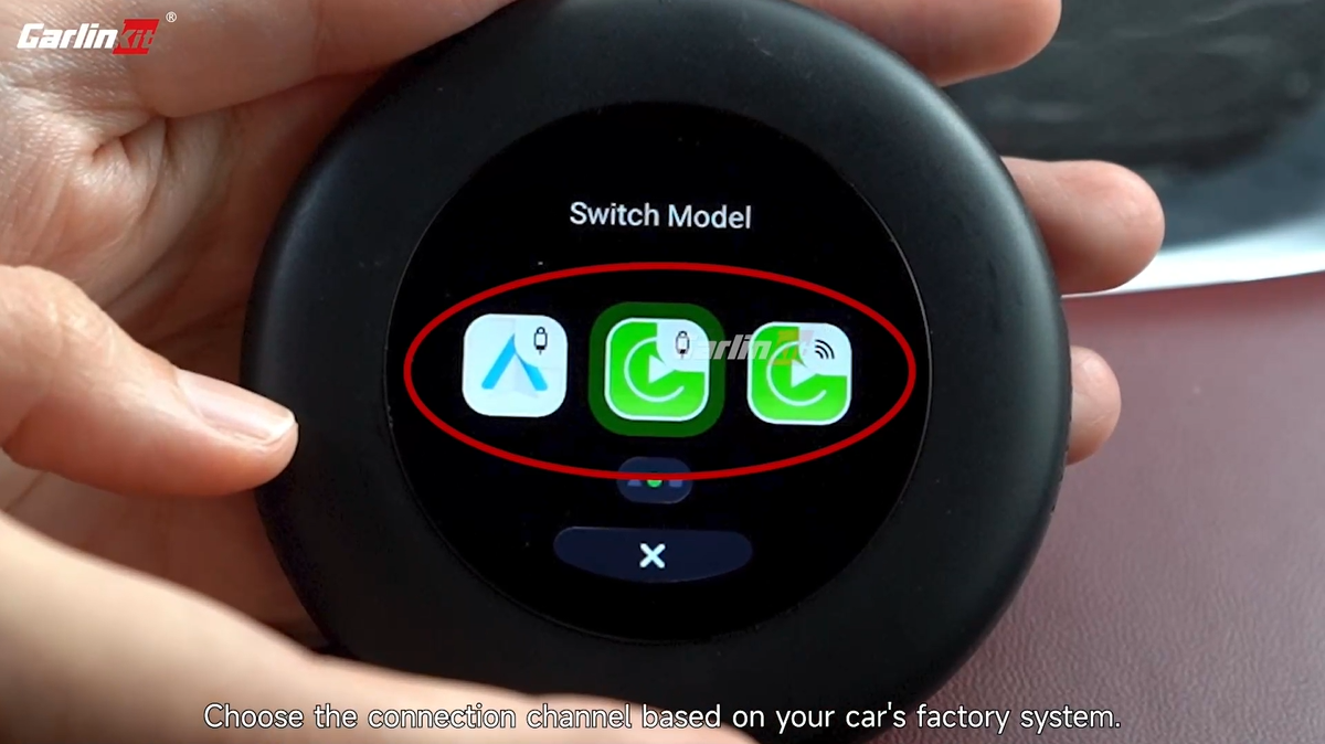 Écran LCD du TBox Ultra 3 montrant les trois icônes de mode de connexion
