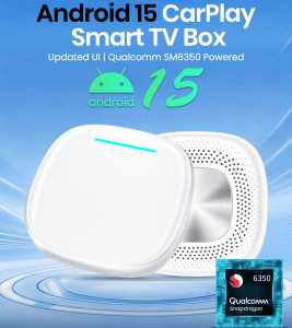 Max Ultra AI Box - Qualcomm 8-Core QCM6350, Android 15, 8GB RAM + 128GB ROM, 5G LTE, Split Screen Multimedia Adapter