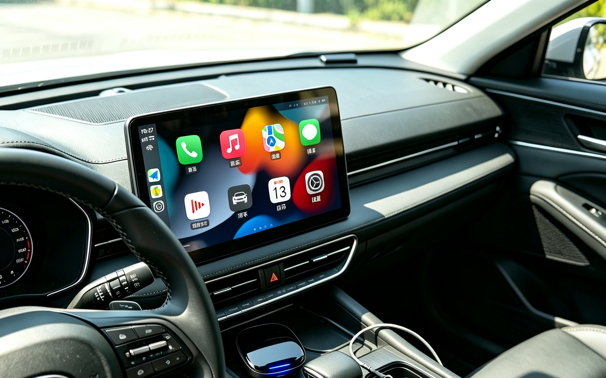 Checking Android Auto and software update status on a BMW X5 iDrive screen